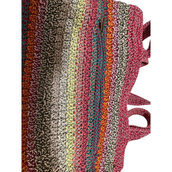 The Sak Sunset Stripe Classics Tote Purse Bag Iris Large Smartphone Wallet - Picture 7 of 12